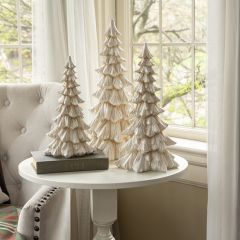 Decorative Glittered Tabletop Tree One of Each