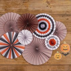 Decorative Halloween Paper Fans Set of 8