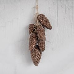 Decorative Hanging Glitter Pinecones