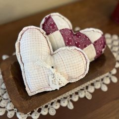 Decorative Heart Pillow Bowl Filler Set of 2