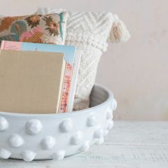 Decorative Hobnail Terracotta Bowl