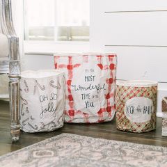 Decorative Holiday Paper Storage Bag Set of 3
