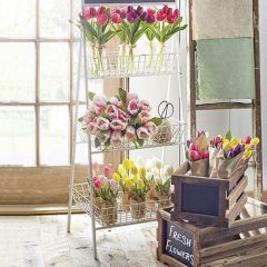 Decorative Iron Basket Stand