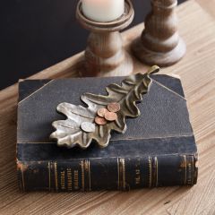 Decorative Metal Oak Leaf Dish