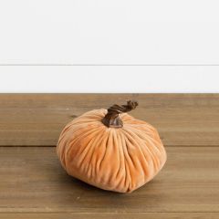 Decorative Orange Velvet Pumpkin 5 Inch