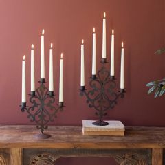 Decorative Ornate Taper Candelabra Set of 2