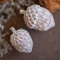 Decorative Rustic Acorn Set of 2