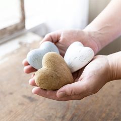 Decorative Rustic Wooden Hearts Set of 3