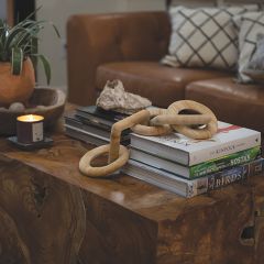 Decorative Sandstone Chain Table Accent