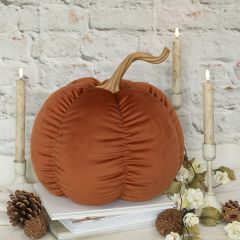 Decorative Stuffed Harvest Pumpkin 16 Inch