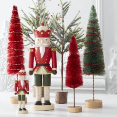 Decorative Tabletop Bottlebrush Trees Set of 3