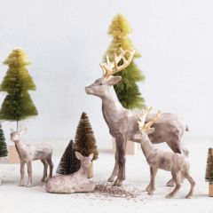 Decorative Tabletop Deer With Gold Accents Set of 4