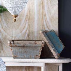 Decorative Vintage Wood Fisherman Crate