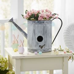 Decorative Watering Can Birdhouse Planter