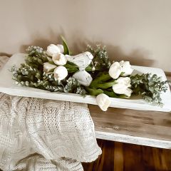 Decorative White Dough Bowl