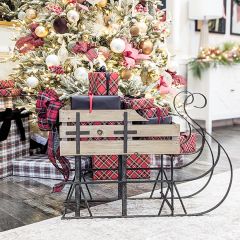 Decorative Wood Crate Christmas Sled