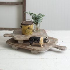 Decorative Wooden Cutting Board Riser Set of 2