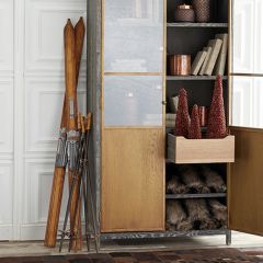 Decorative Wooden Ski Pair 67 Inch