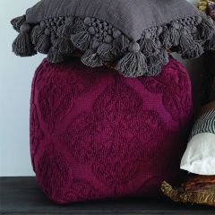 Deep Hued Square Pouf