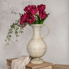 Deep Red Faux Tulip Stem Set of 3