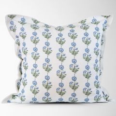 Delicate Blue Floral Square Throw Pillow Cover