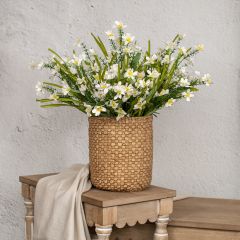 Delicate Faux White Daisy Bush