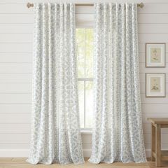 Delicate Floral Pattern 52x84 Curtain Panel Set of 2