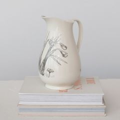 Delicate Flower Stoneware Pitcher