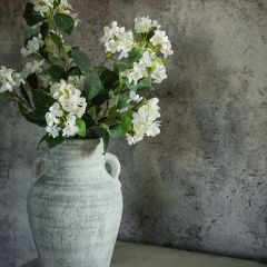 Delicate Ivory Faux Hydrangea Stem Spray