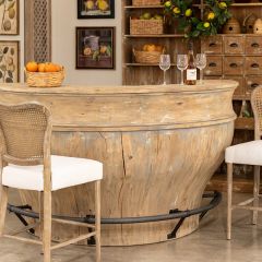 Demi Lune Pine Wood Bar