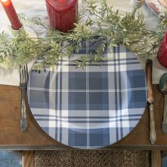 Denim Plaid Charger Plate