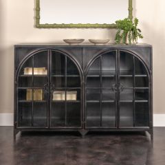 Arched Door Metal Sideboard Cabinet