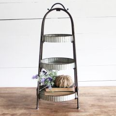 Tin Triple Tray Display Stand
