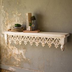 Hand Carved Ornate Wooden Wall Shelf
