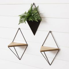 Diamond Geometrics Wall Shelf and Planter Set