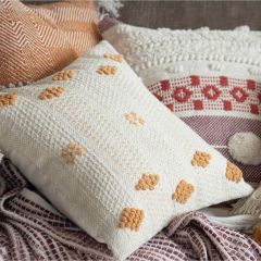 Diamond Knot Accented Throw Pillow