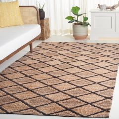 Diamond Lattice Natural/Black Area Rug