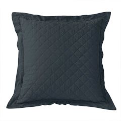 Diamond Quilted Navy Euro Sham
