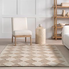 Diamond Trellis Jute Area Rug