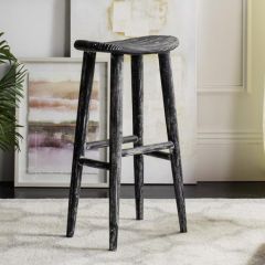 Distressed Backless Bar Stool