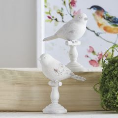 Distressed Bird Finial Set of 2
