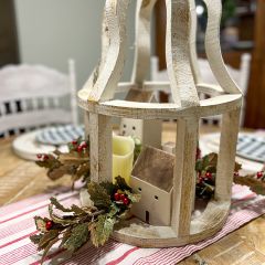 Distressed Birdcage Lantern 26 Inch