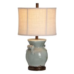 Distressed Blue Ceramic Jug Table Lamp