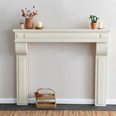 Distressed Cream Decorative Mantel