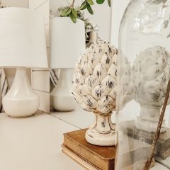 Distressed Decorative Artichoke Finial