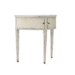 Distressed Demi Lune Console Table