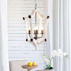 Distressed Farmhouse 4 Light Chandelier