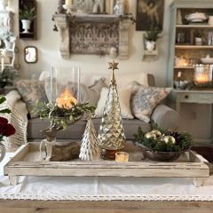 Distressed Farmhouse Footed Tray