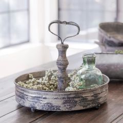 Distressed Finish Handled Display Tray