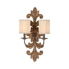 Distressed Fleur De Lis Wall Sconce Lamp